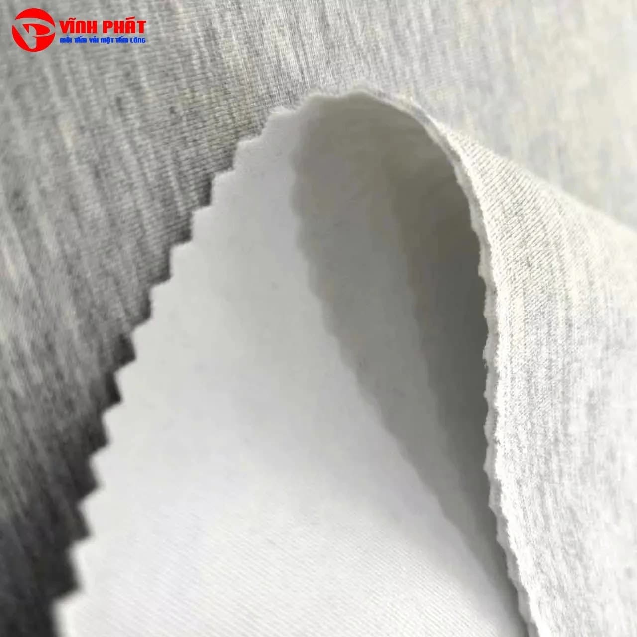 Vải nỉ 2 da mặt trong polyester - 037