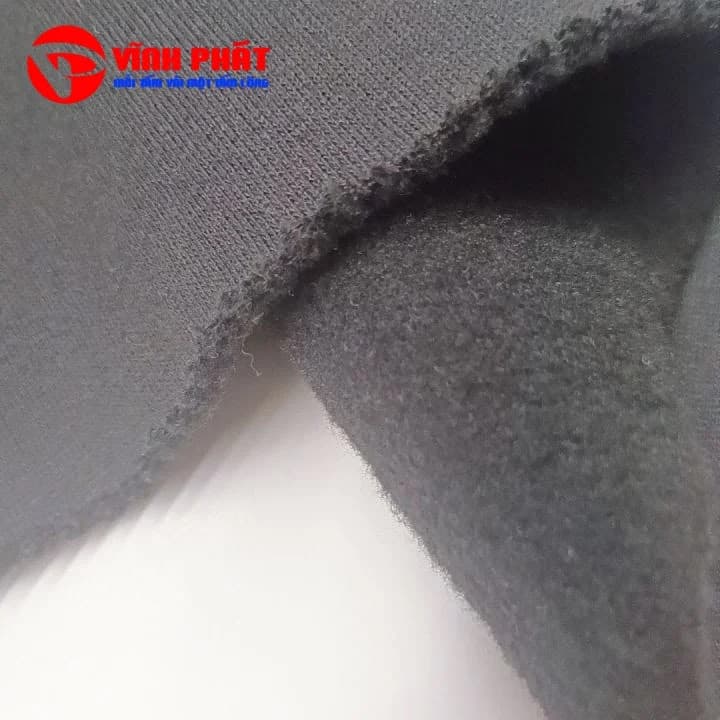 Vải nỉ 3c cào bông - đen — ảnh thu nhỏ 5