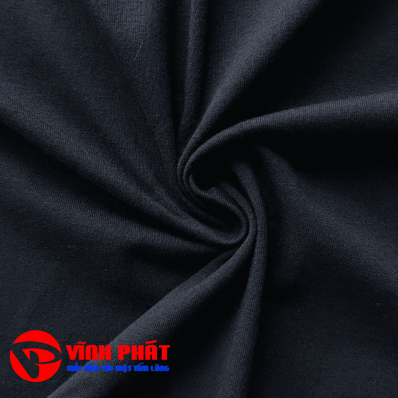 Vải thun cotton 2c - Đen