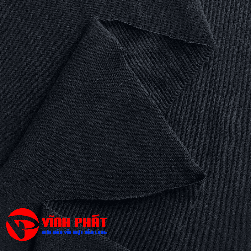 Vải thun cotton 2c - Đen — ảnh thu nhỏ 5