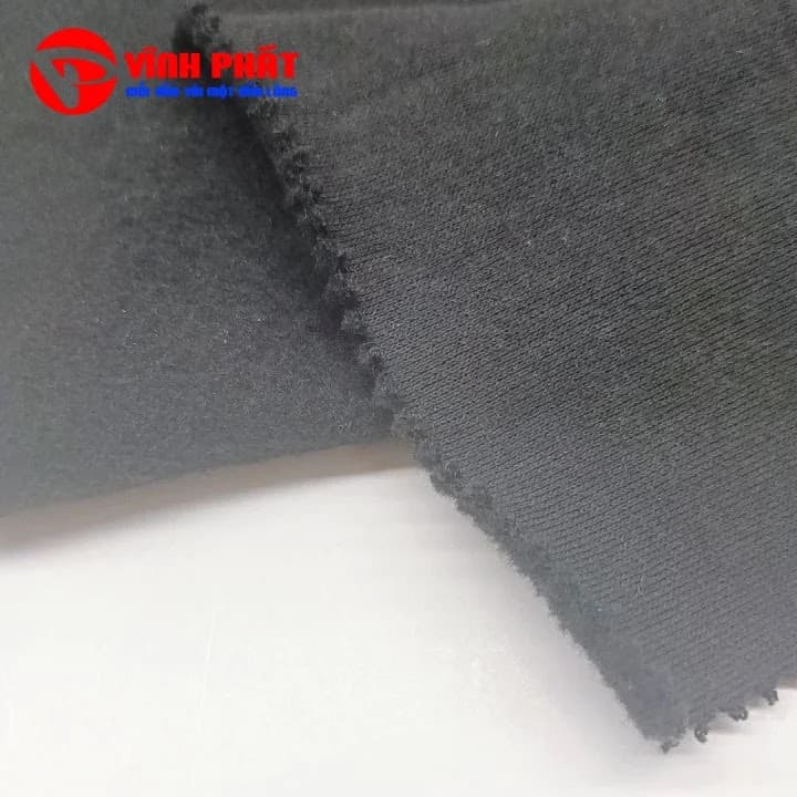 Vải nỉ 3c cào bông - đen — ảnh thu nhỏ 3