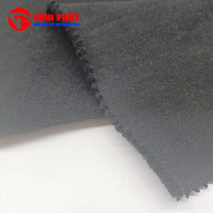 Vải nỉ 3c cào bông - đen — ảnh thu nhỏ 3